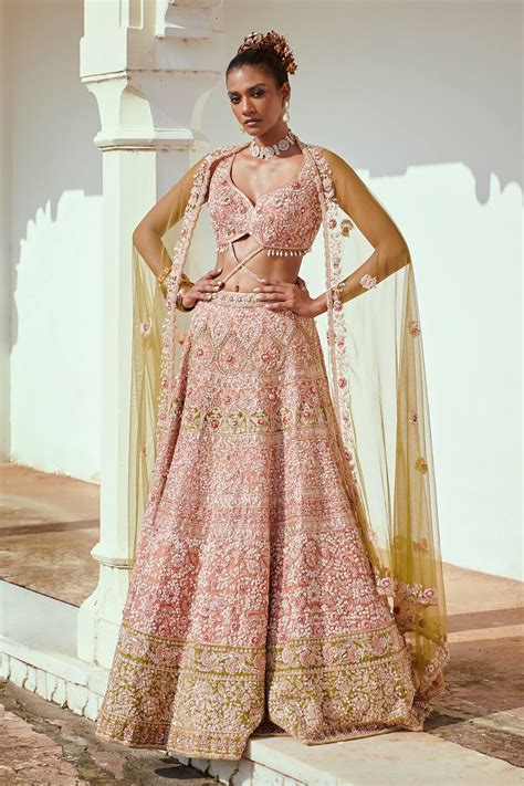 Buy Bindani By Jigar And Nikita Orange Pure Raw Silk Floral Embroidered