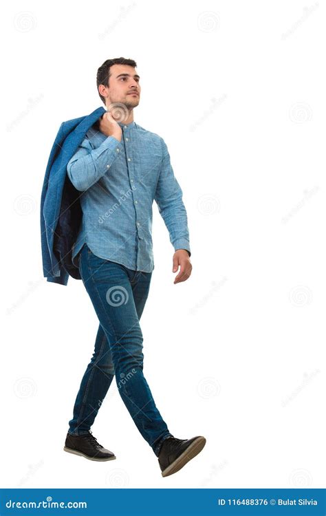 Businessman Carry Jacket Stock Photo Image Of Isolated