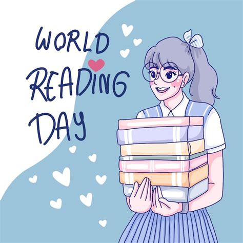 Premium Vector | World reading day concept