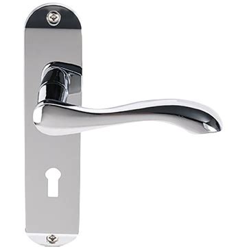 Premier Stretton Lock Door Handles Polished Chrome Selco