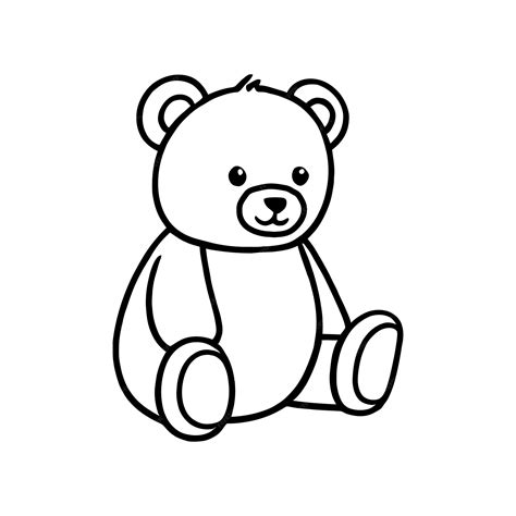 Premium Vector | Teddy bear outline sketch vector hand drawn linear