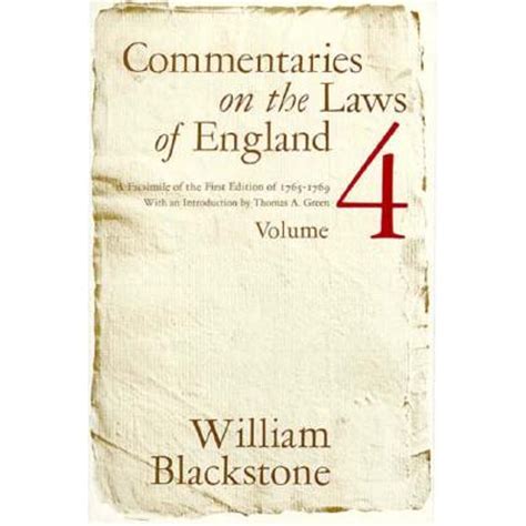 Pre-Owned Commentaries on the Laws of England (Vol. 4), 9780226055459