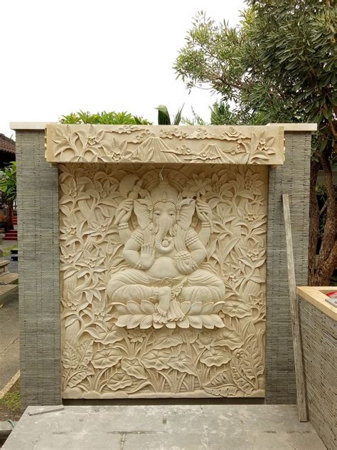 Bali Carved Wall Panels Bali Carving Mural Wall Art Stone Wall