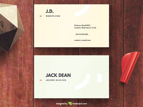 Basic Business Card Template Freebcard