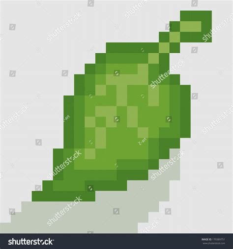 Leaf Pixel Art Stock Vector (Royalty Free) 179389751 | Shutterstock