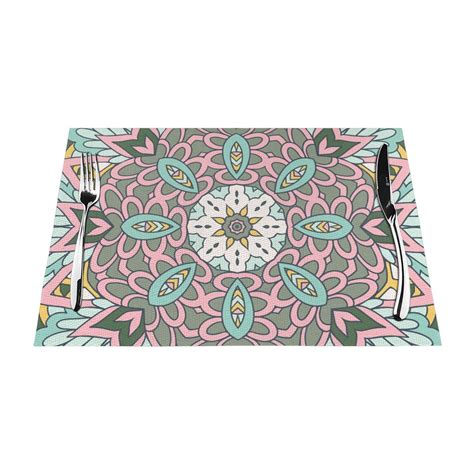 Xmxy Woven Placemats Set Of Pcs Paisley Floral Mandala Table Mats