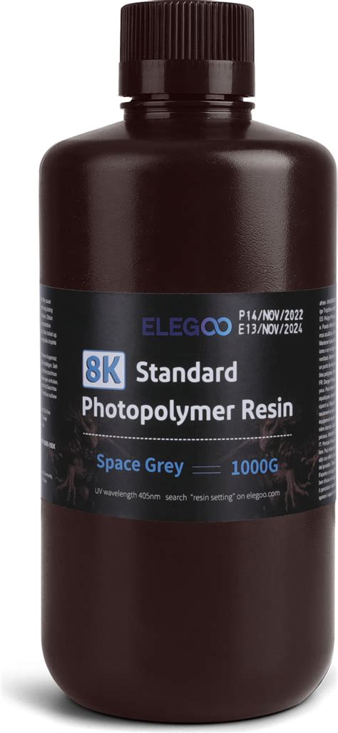 Elegoo 8K Standard Resin Space Grey 1 000 G 3DJake International