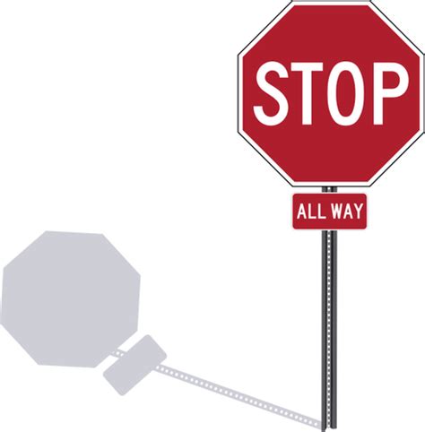 STOP all way US traffic sign vector drawing | Public domain vectors