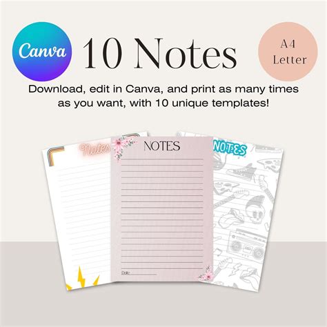 printable study notes  handwritten aesthetic notes aletter etsy
