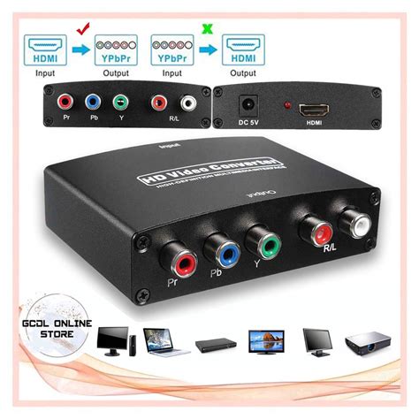 HDMI To YPBPR 1080P To RGB Component Video R L Audio Adapter Converter