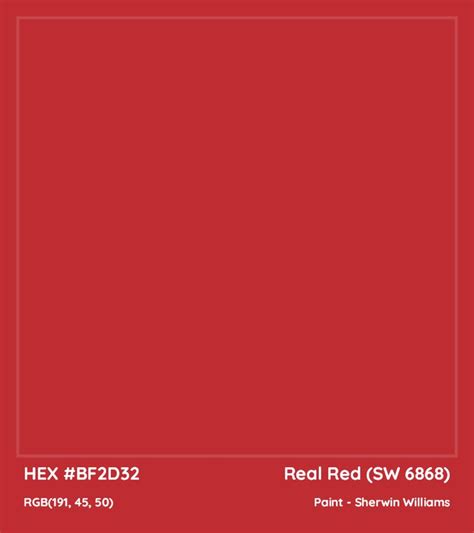 a red square with the words hex bd232 real red gw 669