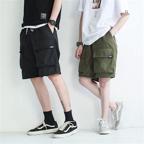 Short Masculino Casual Cargo Shorts Bermuda Multi Bolsos Estilo Hip Hop