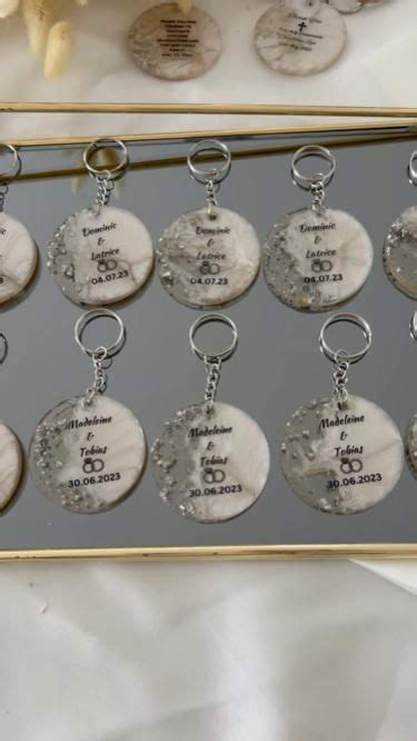 Silver Wedding Keychain Favors Baby Shower Keychain Favors Wedding