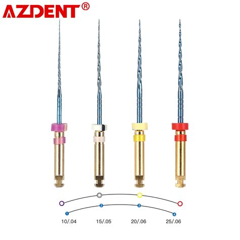 AZDENT Limas Giratorias NiTi Para Uso Dental Herramientas De