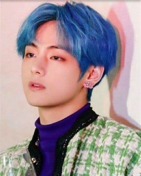 Taehyung Cute Images In Blue Hairs Kim Taehyung Taehyung Blue Hair