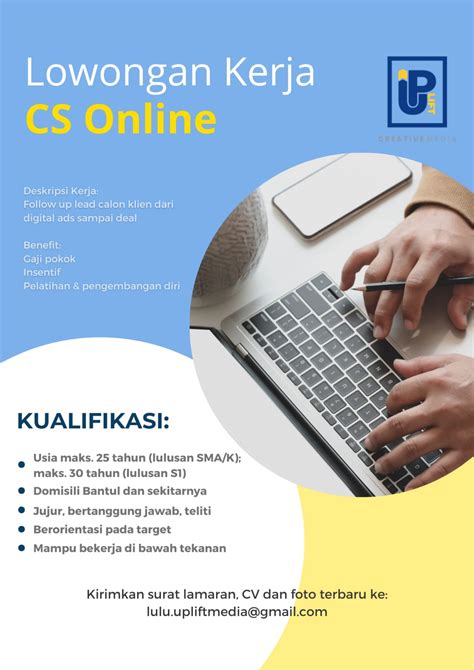 Lowongan Kerja CS Online Di Uplift Creative Media LokerJogja ID