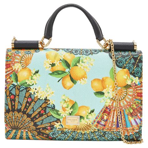 Dolce And Gabbana Multicolor Print Leather Miss Sicily Von Crossbody Bag For Sale At 1stdibs