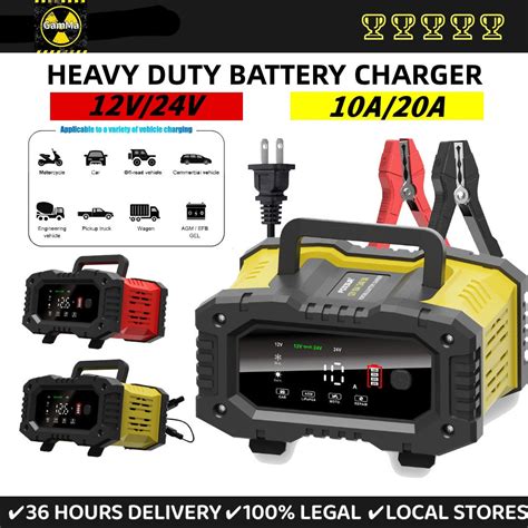 GamMa Car Battery Charger 12V 24V 10A 20A Original Automatic Smart