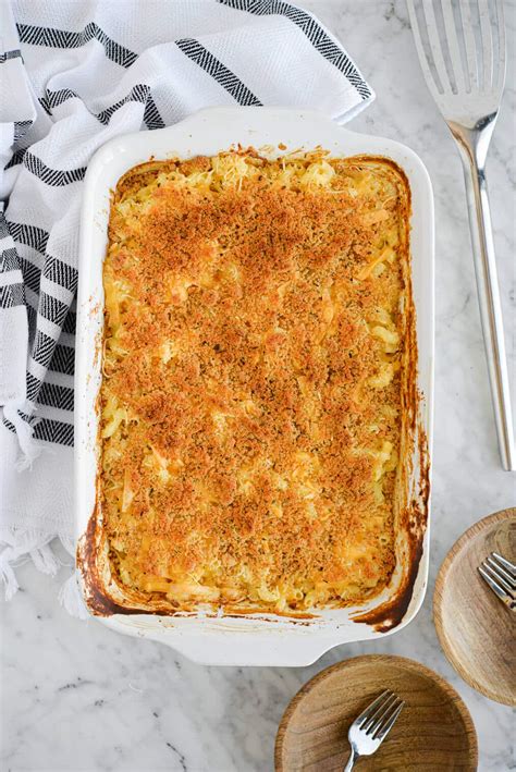 Easiest Oven Baked Mac And Cheese Dump And Bake Fed And Fit