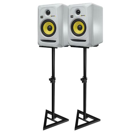 Krk Rp6 G3 Active Monitors White Pair Including Monitor Stands