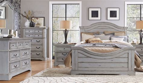 Stonebrook Antique Gray Panel Bedroom Set by American Woodcrafters ...