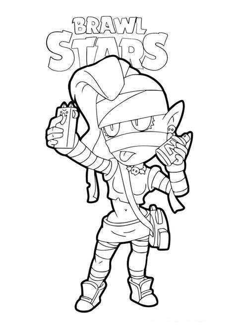 Free Emz Character Brawl Stars Coloring Sheet And Pdf To Print