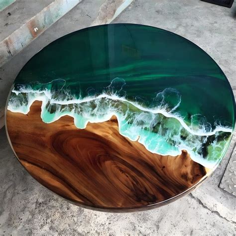 Wholesale Modern Outdoor Furniture Custom River Resin Epoxy Solid Wood