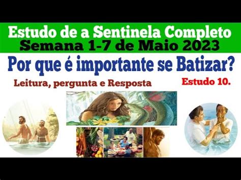 Estudo De A Sentinela Completo Semana De Maio Jw Brasil