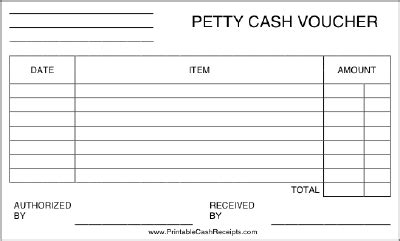 Petty Cash Voucher | Invoice template word, Free business printables ...