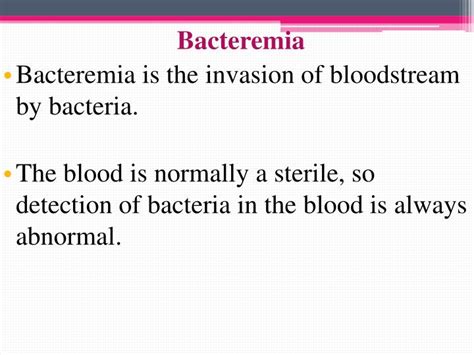 Ppt Bacteremia And Septicemia Powerpoint Presentation Id 6321505