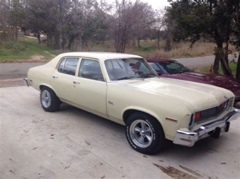 1974 Chevy Nova 4 Door 3 Speed Column Shift 32000 Original Miles