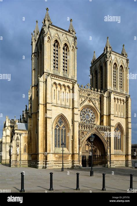 West Towers of Bristol Cathedral, College Green, Bristol Stock Photo - Alamy