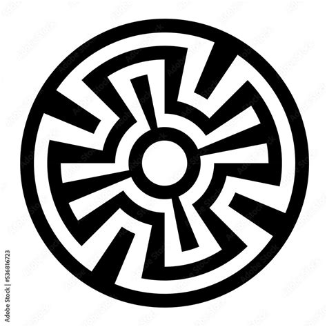 Ancient Greek key black symbol, round logo from Greece Stock Vector ...