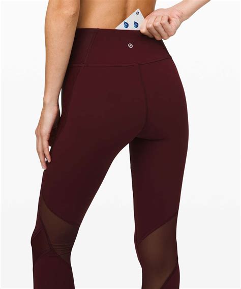 Lululemon Wunder Under High Rise Tight 28 Mesh Garnet Lulu Fanatics