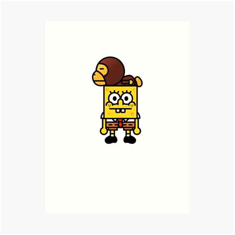 "spongebob bape" Art Print by russ867 | Redbubble