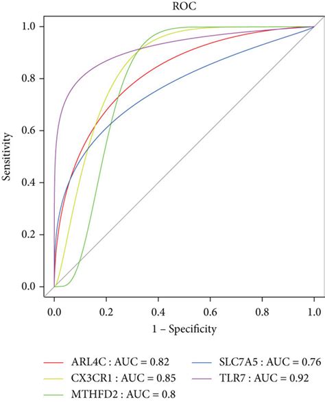 Receiver Operator Characteristic Roc Curves Of Five Diagnostic Download Scientific Diagram