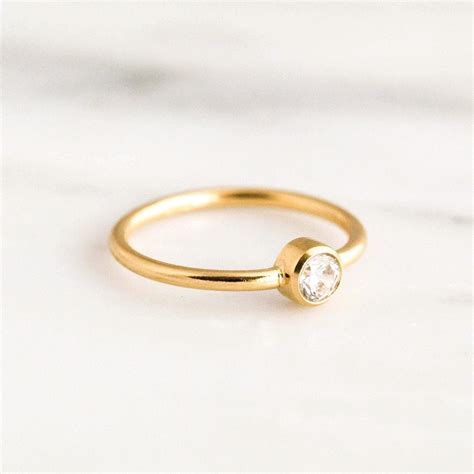 solitaire ring simple dainty