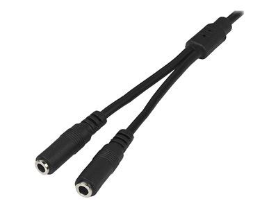 Startech Slim Stereo Splitter Cable Mm Male To X Mm Female