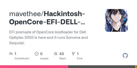 GitHub Mavethee Hackintosh OpenCore EFI DELL Optiplex 3050 EFI