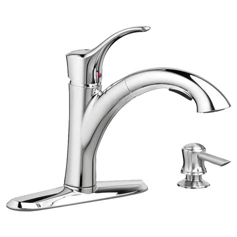 Mesa 1-Handle Pull-Out Kitchen Faucet with Soap Dispenser