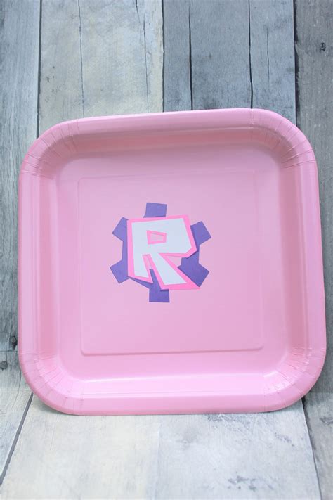 7 Roblox Paper Plates Roblox Birthday Party Roblox Etsy