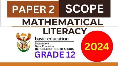 2024 Scope Mathematical Literacy P 2 Grade 12 Scope Paper 2 Thundereduc Youtube