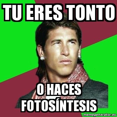 Meme Sergio Ramos tu eres tonto O haces fotosÃntesis 30031861