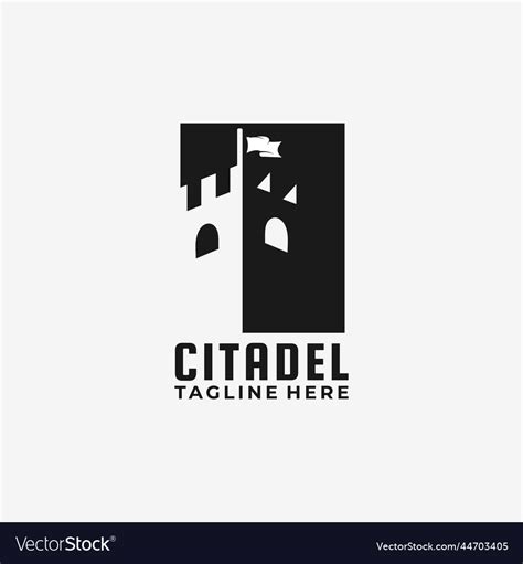 Citadel logo design template Royalty Free Vector Image