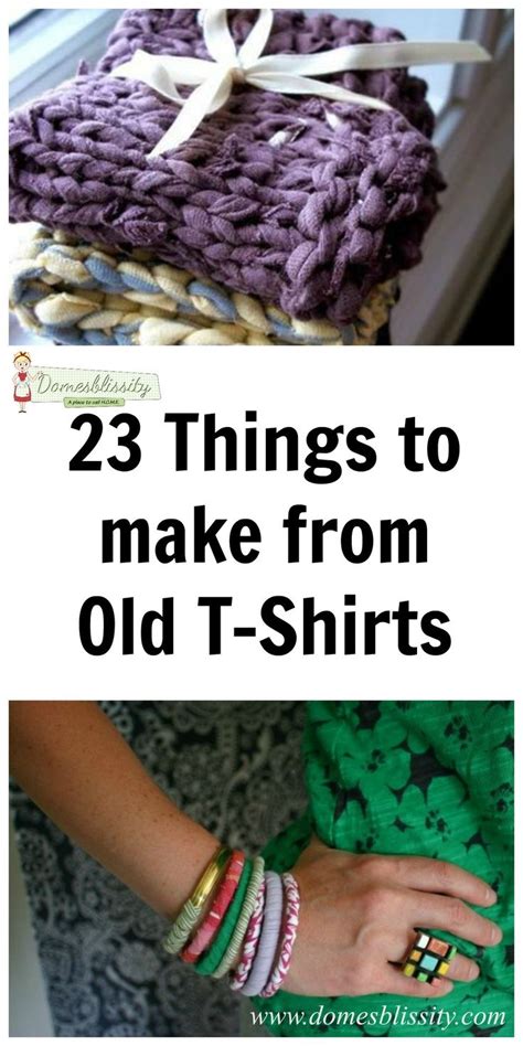 Things To Make From Old T Shirts N Harbeiten Upcycling Kleidung