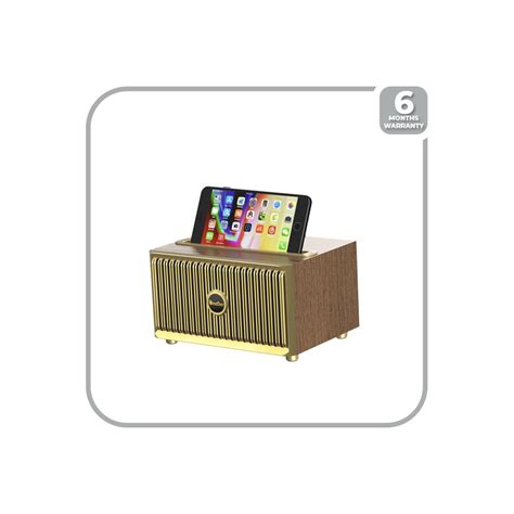 Classic speaker with phone stand