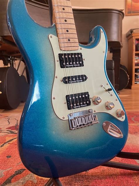 Blue Sparkle Burst Custom Stratocaster Reverb