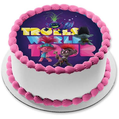 Trolls World Tour Queen Barb Queen Poppy Branch King Trollex Edible