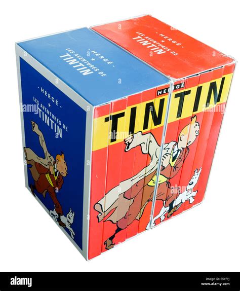 Box Set Of Tintin Adventures On Dvd Stock Photo Alamy