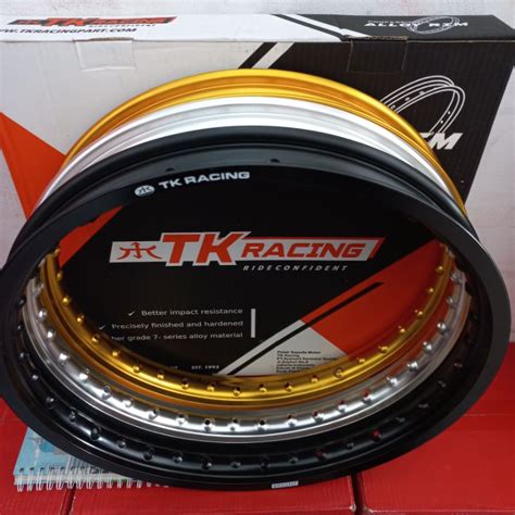 Jual VELG TK RACING 185 18 BLACK SILVER GOLD TITANIUM Shopee Indonesia